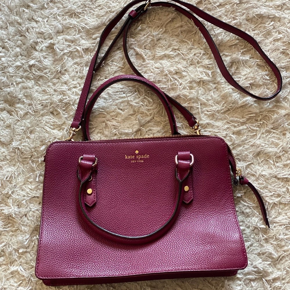 Kate Spade Leather Purse in Plum Red